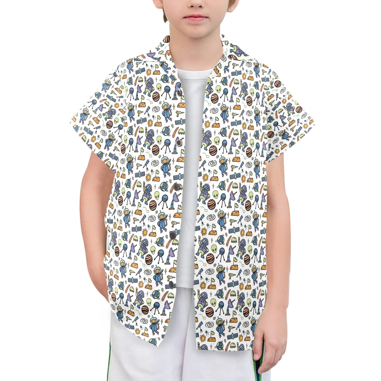 All About Space Senior Kids Hawaiian Shirt