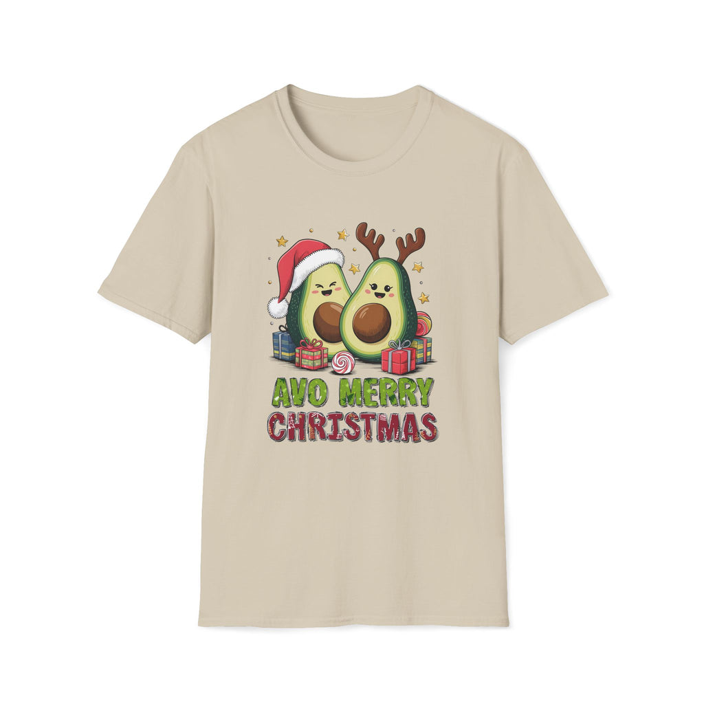 Avo Merry Christmas, Avocado - Unisex Softstyle T-Shirt