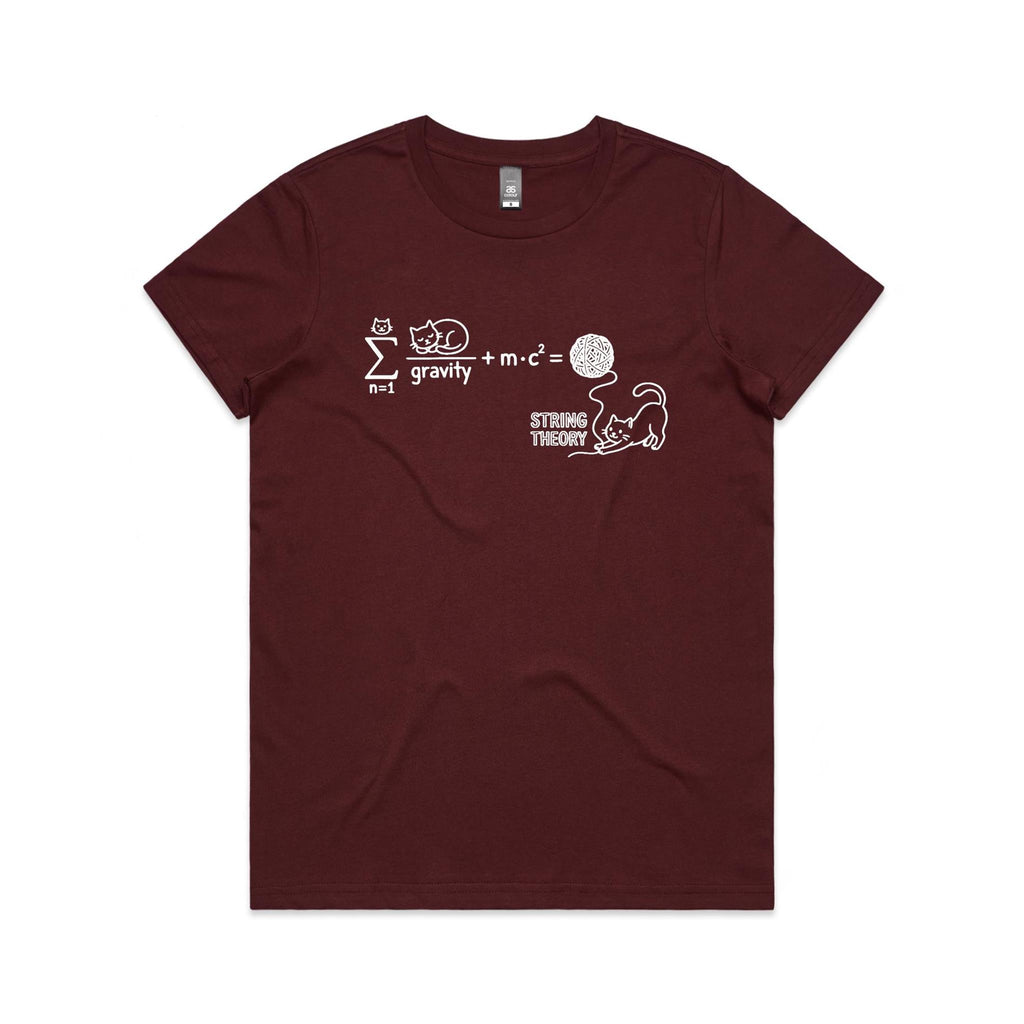 Cat String Theory Physics Women's AS Colour T-shirt
