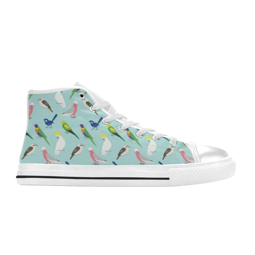 Australian Birds Men's High Top Canvas Shoes Men's Classic High Top Canvas Shoes Australia Birds Printed Offshore