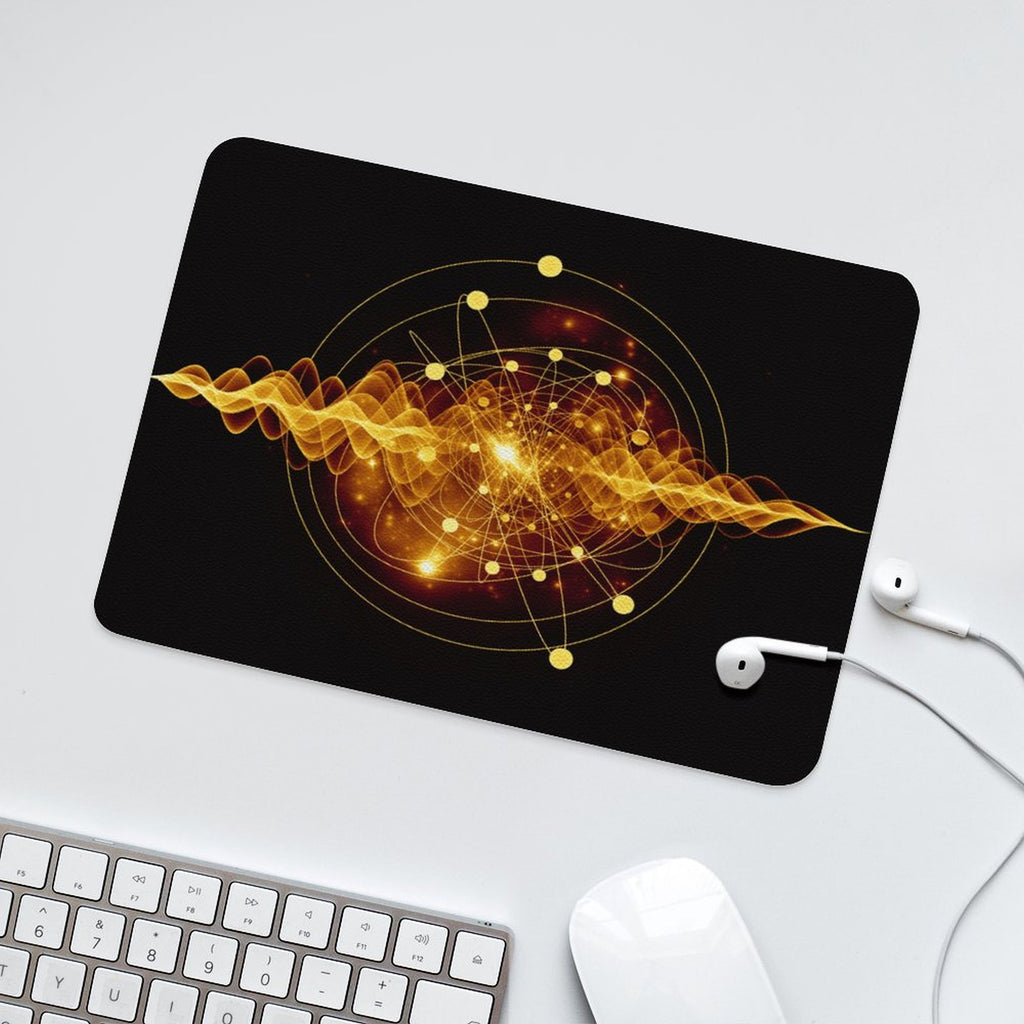 Atomic Wave Leather Mouse Pad Leather Mouse Pad Printed Offshore Science