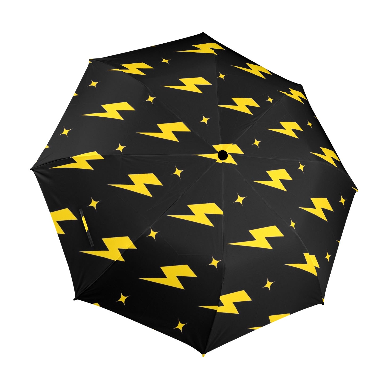 Yellow Lightning - Semi-Automatic Foldable Umbrella (Model U12) One Size Semi-Automatic Foldable Umbrella (U12)