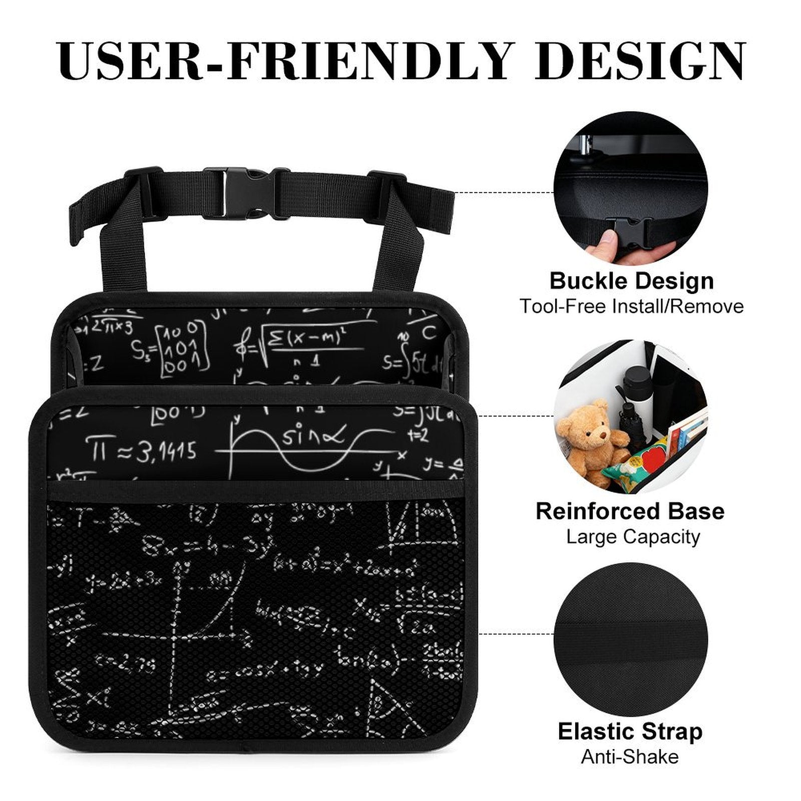 Equations Car Seat Back Organiser Car Seat Back Organiser Maths Printed Offshore
