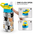 Cat Crowd - Little Kids Water Bottle Little Kids Water Bottle animal Printed Offshore