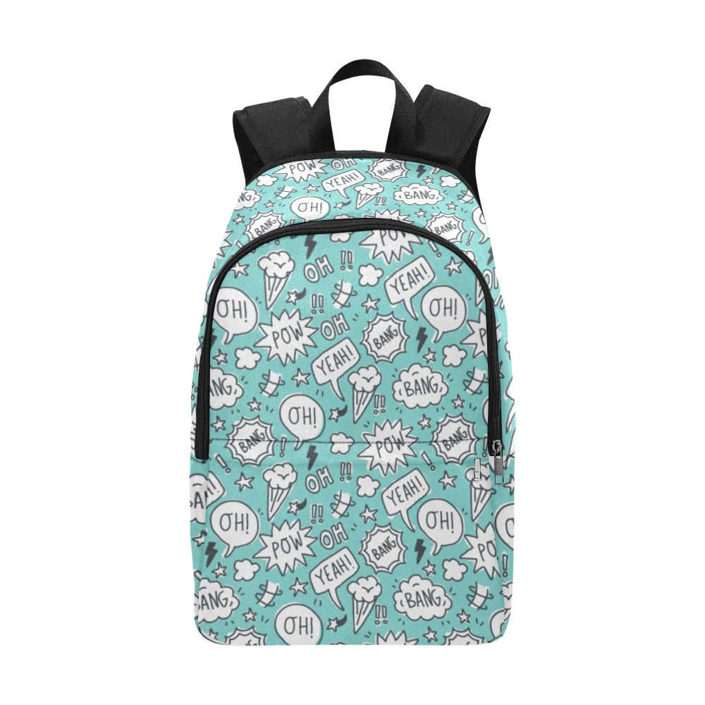Comic Book Speech Bubbles - Fabric Backpack