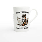 Personalise - Don't Rush Me, Cat - White 10oz Porcelain Slim Mug Personalised Porcelain Mug animal Globally Fulfilled