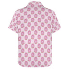 Cat Doughnuts Women's Short-Sleeve Button Up Shirt Women's Short-Sleeve Button Up Shirt animal Food Printed Offshore