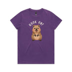Quokka, Quok On Women's AS Colour T-shirt Purple Womens T-shirt animal Printed In Australia