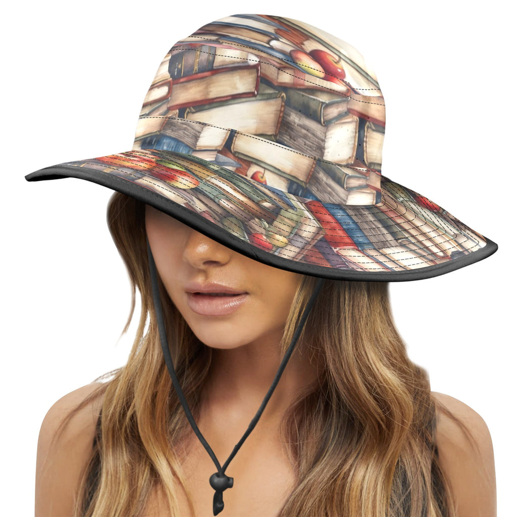Watercolour Books Wide Brim Bucket Hat Wide Brim Bucket Hat Printed Offshore Reading