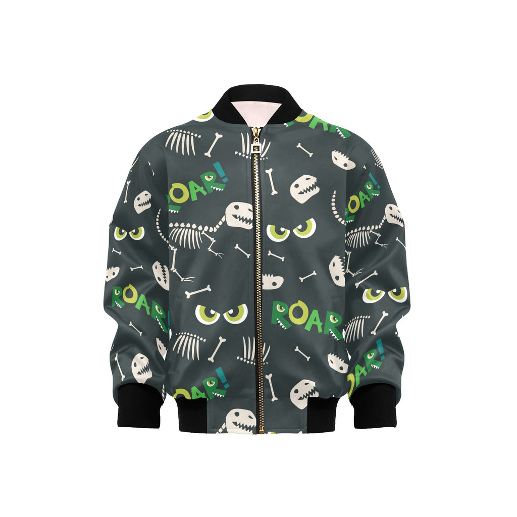 Dinosaur Roar Kids Bomber Jacket XL Kids Bomber Jacket animal Printed Offshore