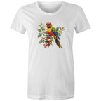 Lorikeet, Australian Birds - Womens T-shirt White Womens T-shirt animal Printed In Australia
