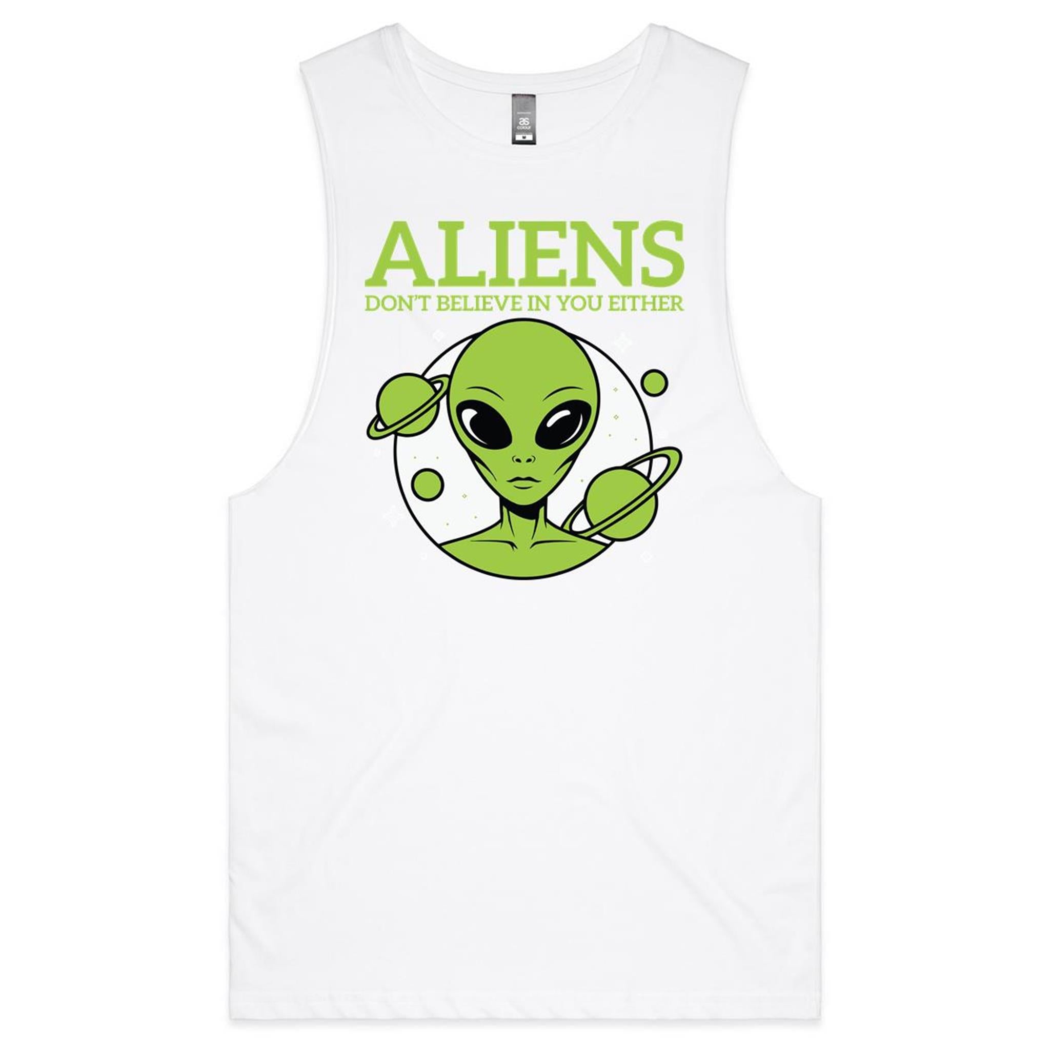 Aliens Don't Believe In You Either Men's AS Colour Tank Top Tee