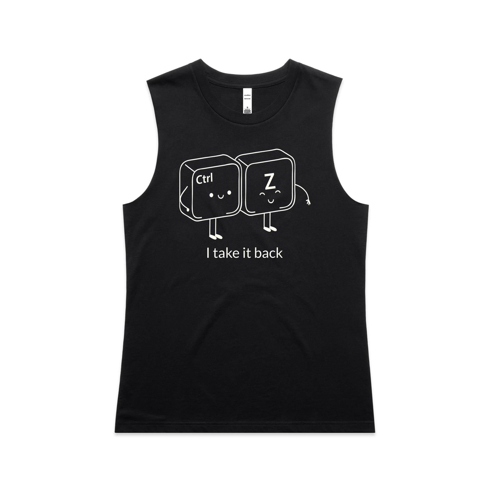 Ctrl Z I Take It Back - AS Colour Women's Maple Tank