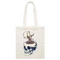 Coffee Skull Parcel Canvas Tote Bag Default Title Small Tote Bag Coffee Printed In Australia