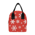 Red Snowflakes, Christmas Zipper Lunch Bag One Size Zipper Lunch Bag Printed Offshore