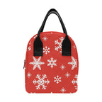 Red Snowflakes, Christmas - Zipper Lunch Bag One Size Zipper Lunch Bag Printed Offshore
