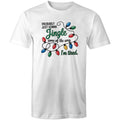 Probably Just Gonna Jingle Some Of The Way, I'm Tired - Mens T-Shirt White Mens Christmas T-shirt Christmas Printed In Australia