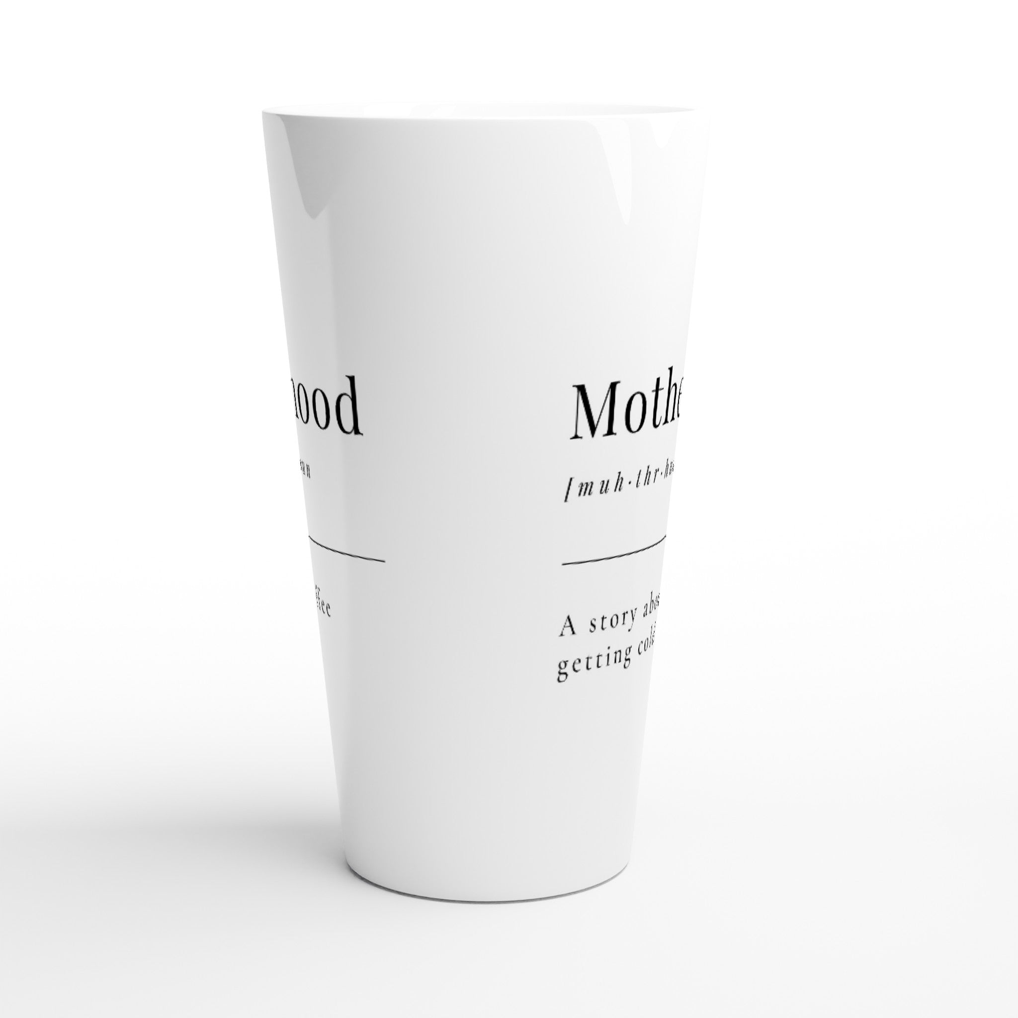 Motherhood Definition - White Latte 17oz Ceramic Mug Latte Mug Globally Fulfilled Mum