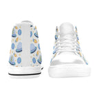 UFO's And Aliens Men's High Top Canvas Shoes Men's Classic High Top Canvas Shoes Printed Offshore Sci Fi