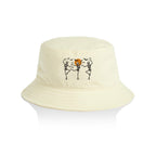Skeleton Dance - AS Colour Bucket Hat Butter One Size As Colour Bucket Hat Halloween Printed In Australia