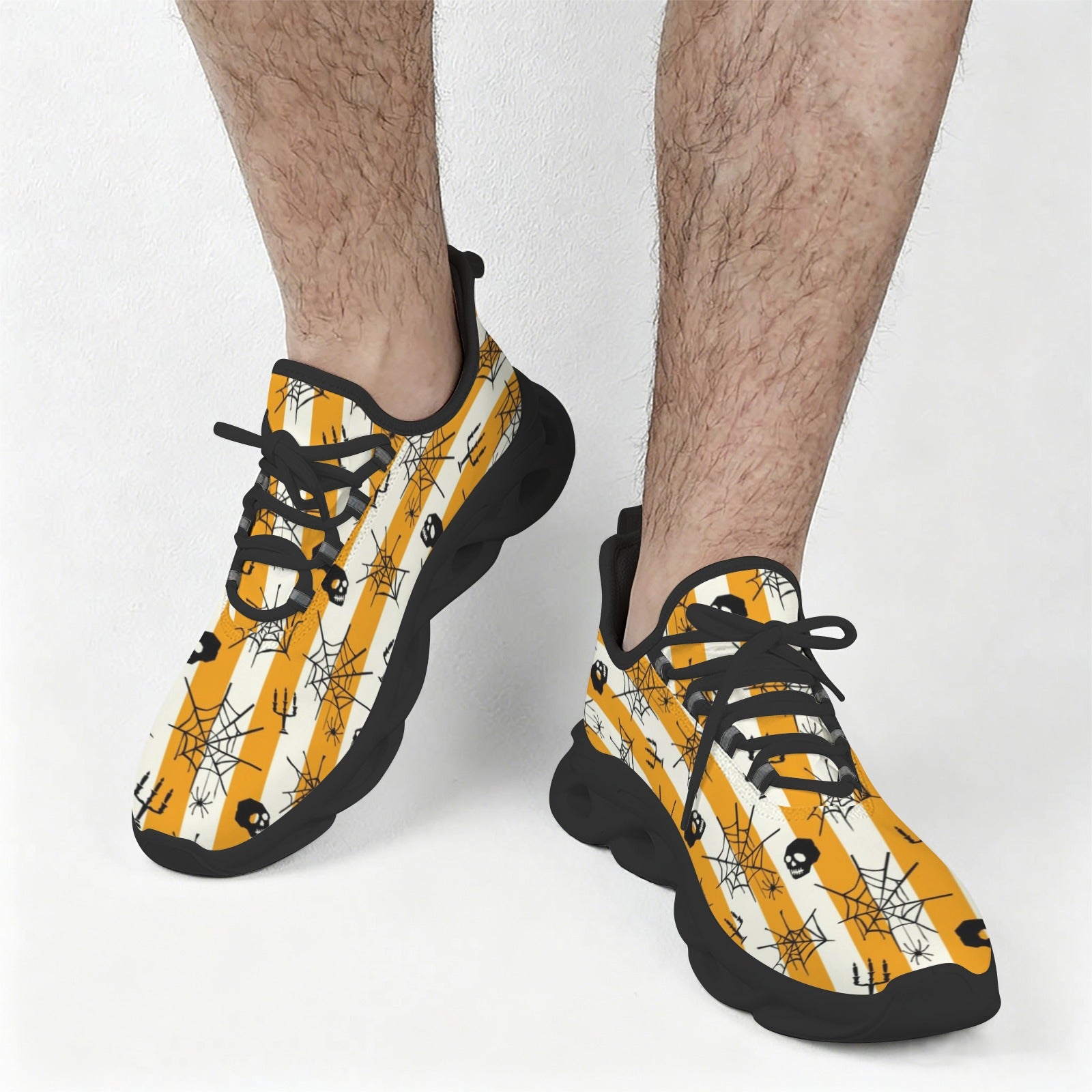 Halloween Stripes Men's Twisted Sole Sneakers