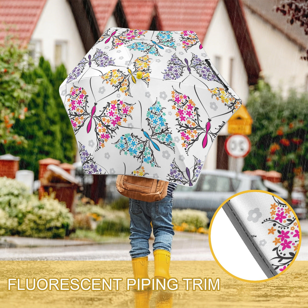 Floral Butterfly Kids Safe Round Corner Umbrella Kids Safe Round Corner Umbrella animal Printed Offshore