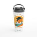 Personalised Coffee Makes Life Bearable White 15oz Stainless Steel Travel Mug Default Title Personalised Travel Mug Globally Fulfilled retro