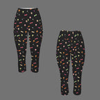 Candy Women's High Waist Pocket Capri Yoga Leggings Women's High Waist Capri Yoga Leggings Food Printed Offshore