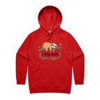 Sloth, I Like Naps - Womens Hoodie Red Womens 2XL Womens Hoodie animal Printed In Australia