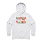 Bookmarks Are For Quitters - Womens Hoodie White Marle Womens Hoodie Printed In Australia Reading