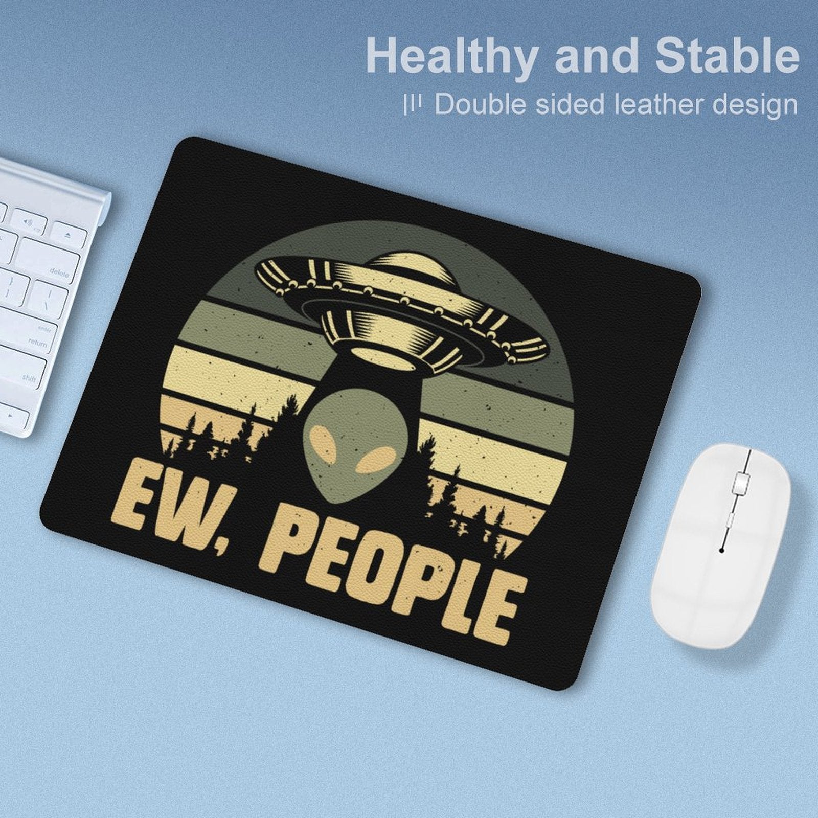 Alien, Ew People - Leather Mouse Pad Leather Mouse Pad Printed Offshore Sci Fi