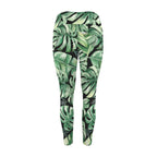 Jungle Leaves - Women's High Waist Pockets Yoga Leggings