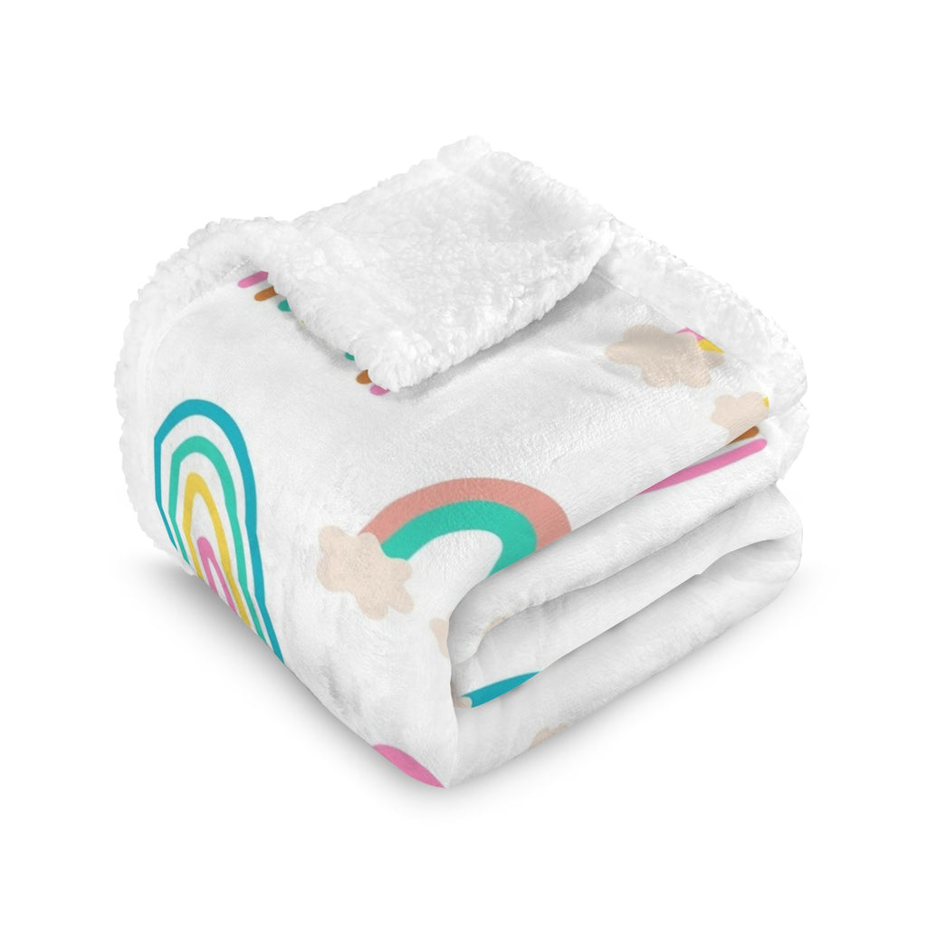 Cloud Rainbows - Double-Layer Fleece Blanket 51"x59"