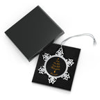 Personalised - I'm On The Nice List This Year - Christmas Pewter Snowflake Ornament