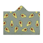 Avocado Characters Kids Hooded Blanket 100cm x 130cm Kids Hooded Blanket Food Printed Offshore
