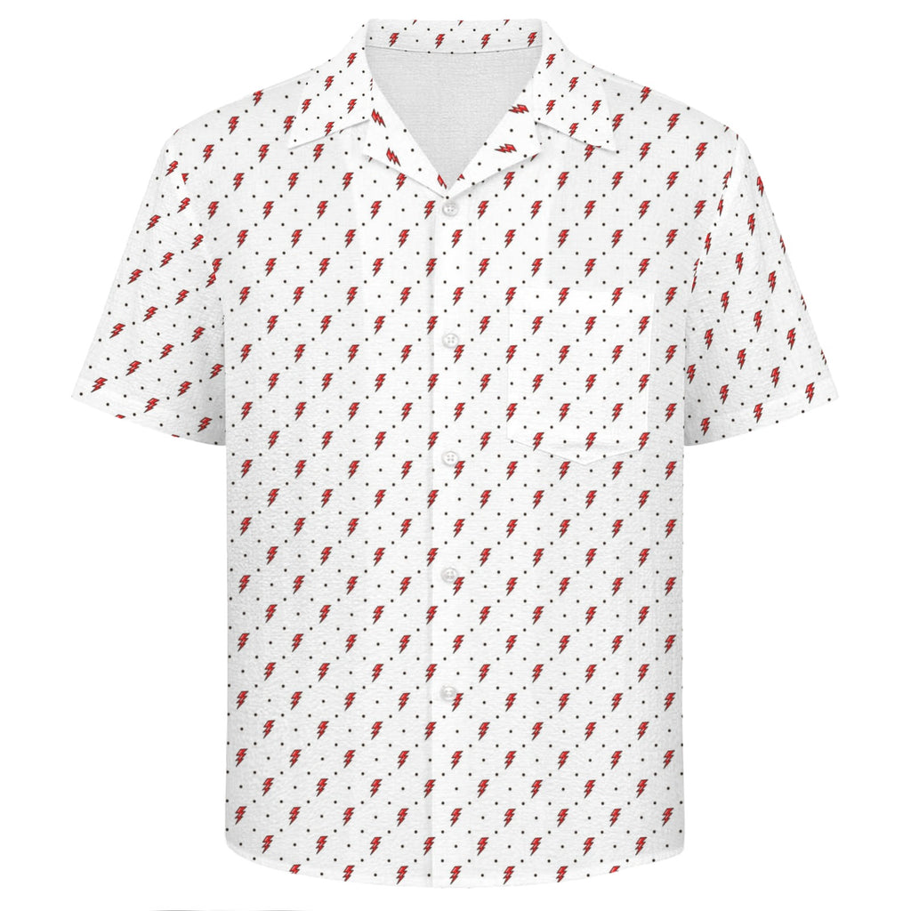 Red Lightning Men's Crinkle Hawaiian Shirt