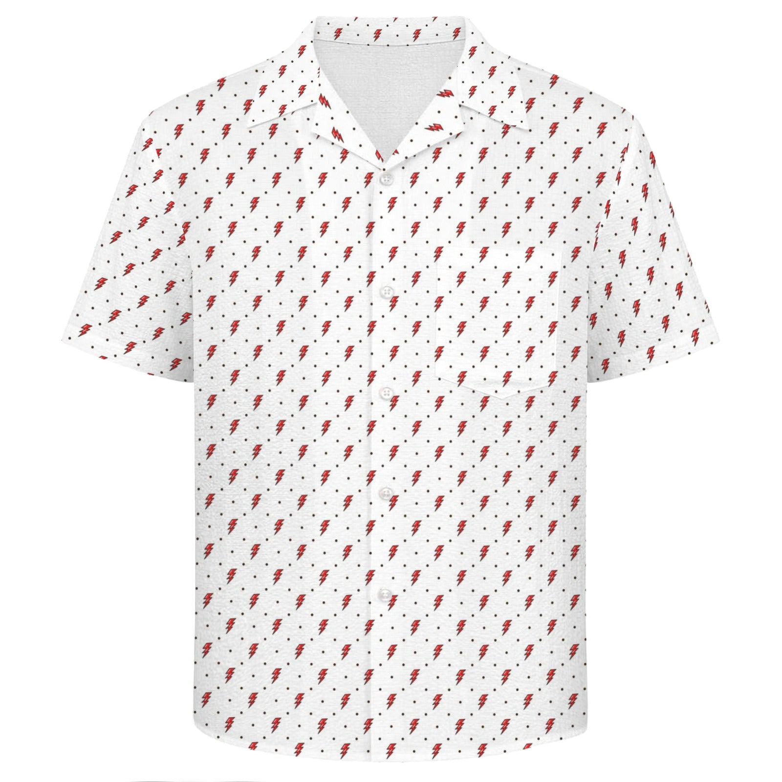 Red Lightning Men's Crinkle Hawaiian Shirt