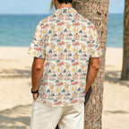 Beach Shack Men's Crinkle Hawaiian Shirt