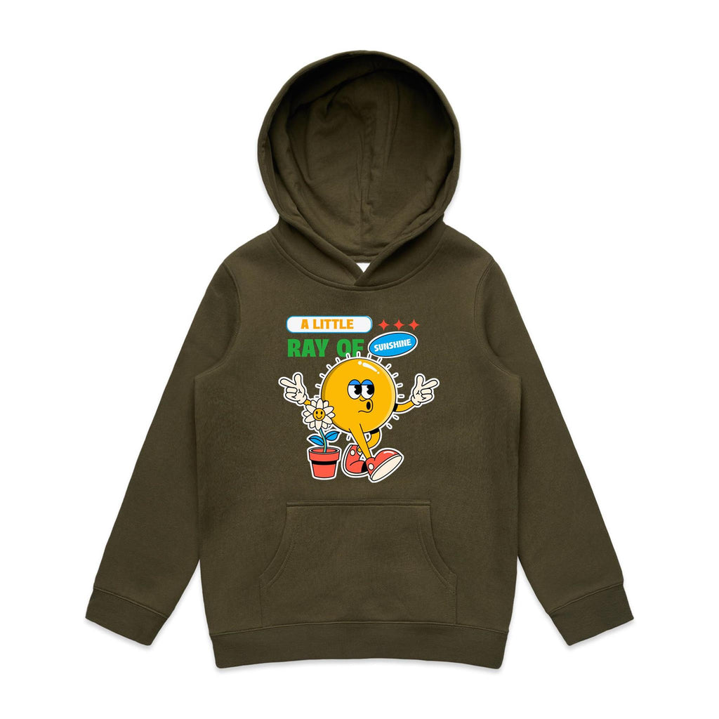 A Little Ray Of Sunshine - Kids Hoodie Army Kids Hoodie Printed In Australia
