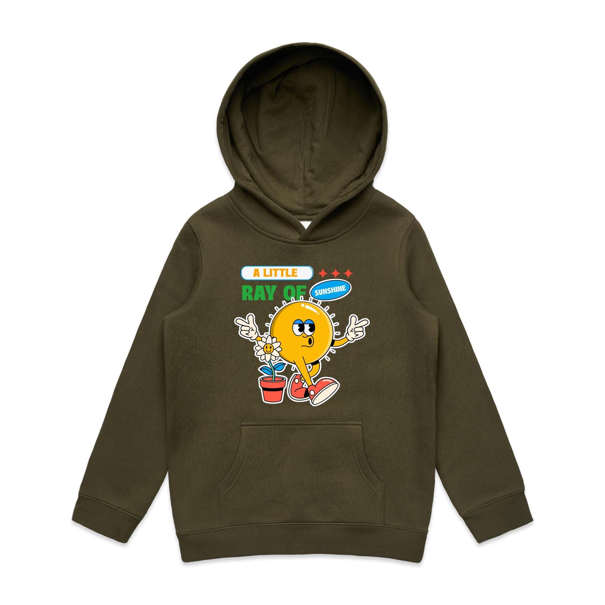 A Little Ray Of Sunshine - Kids Hoodie Army Kids Hoodie Printed In Australia