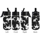 Black And White Unicorn - 12oz Kids Water Bottle with Straw Lid