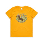 Dachshund, I've Got Friends In Low Places Kid's AS Colour T-shirt Gold Kids Youth T-shirt animal Printed In Australia