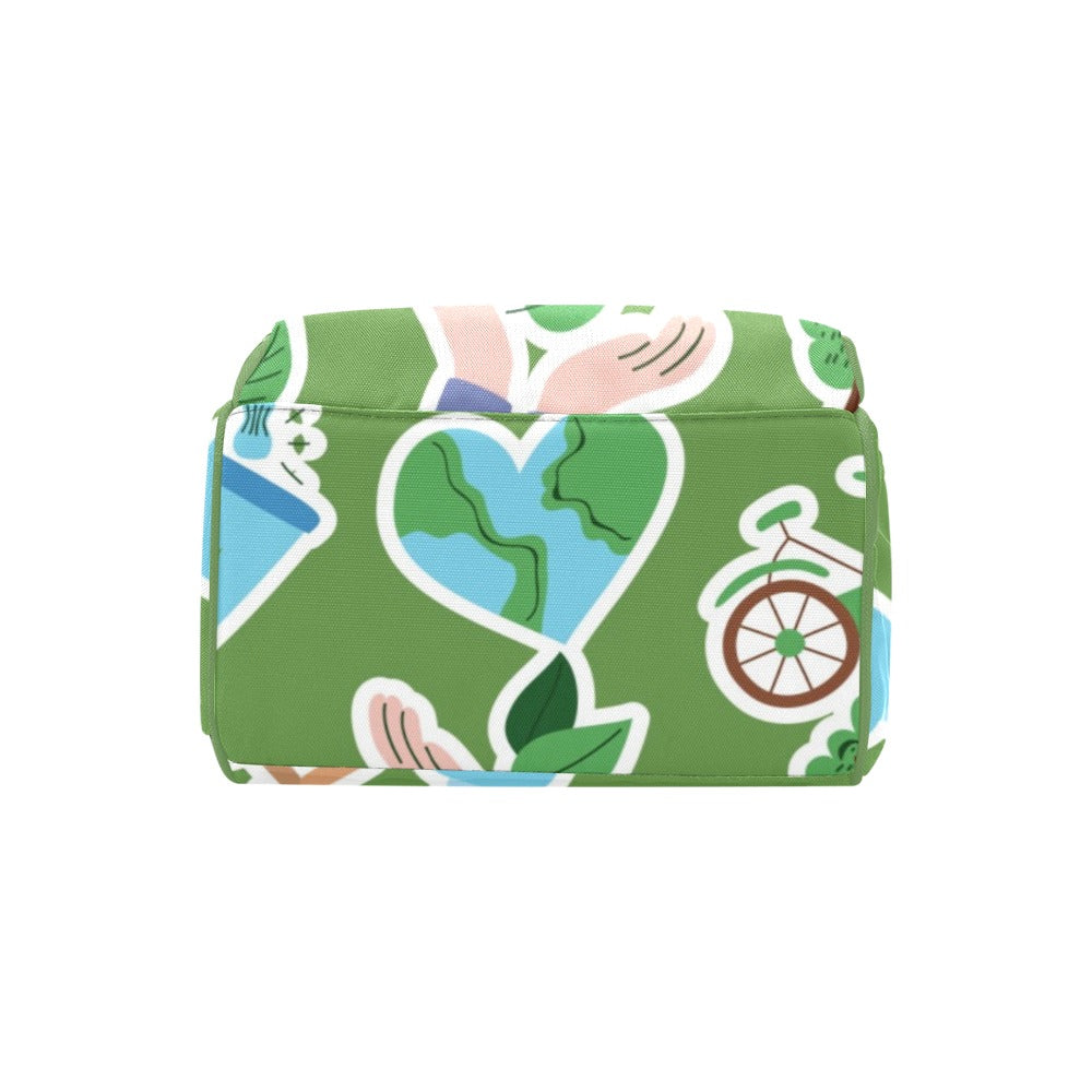 Earth Stickers - Multi-Function Backpack, Nappy / Diaper Bag