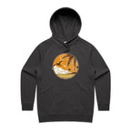 Tropical Days - Womens Hoodie Coal Womens Hoodie Printed In Australia Summer Surf