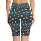Galaxy Women's Bike Shorts With Side Pockets Women's Bike Shorts Printed Offshore Space