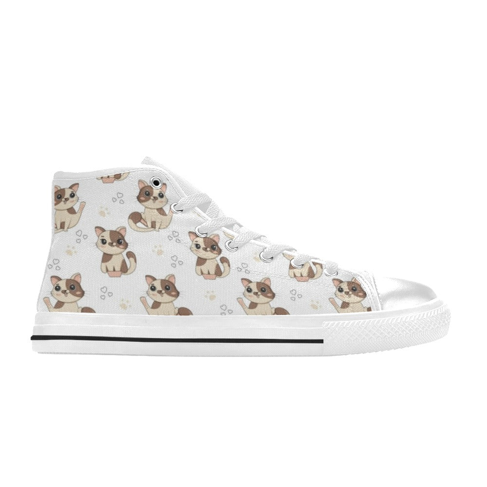 Cheeky Cats Men's High Top Canvas Shoes Men's Classic High Top Canvas Shoes animal Printed Offshore