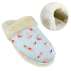 Summer Swim Men's Fur Trim Thick-Sole Indoor Slippers Men's Fur Trimmed Slippers Printed Offshore Summer