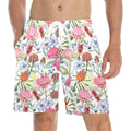 Australian Flowers Men's Mid-Length Beach Shorts 5XL Men's Mid-Length Beach Shorts Plants Printed Offshore