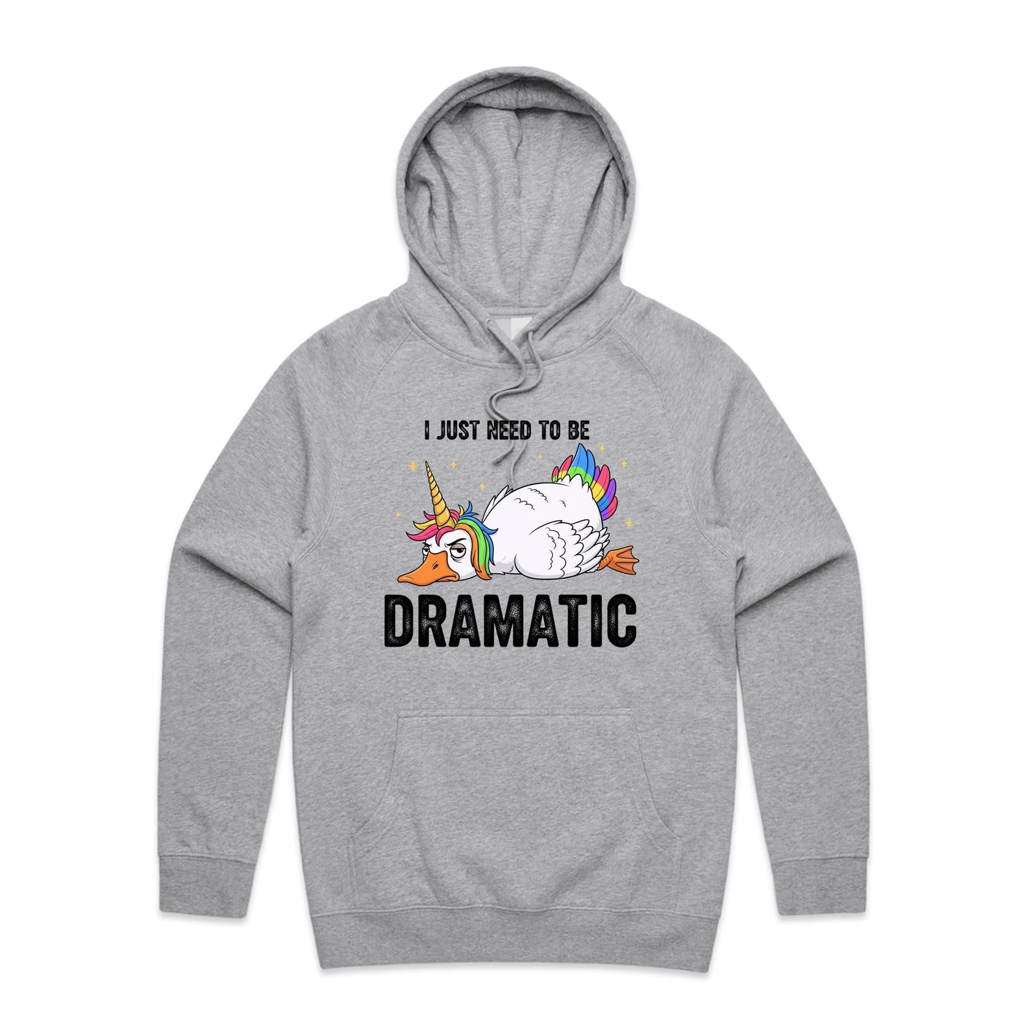 Dramatic Rainbow Goose Men's AS Colour Hoodie Grey Marle Mens Hoodie animal Printed In Australia