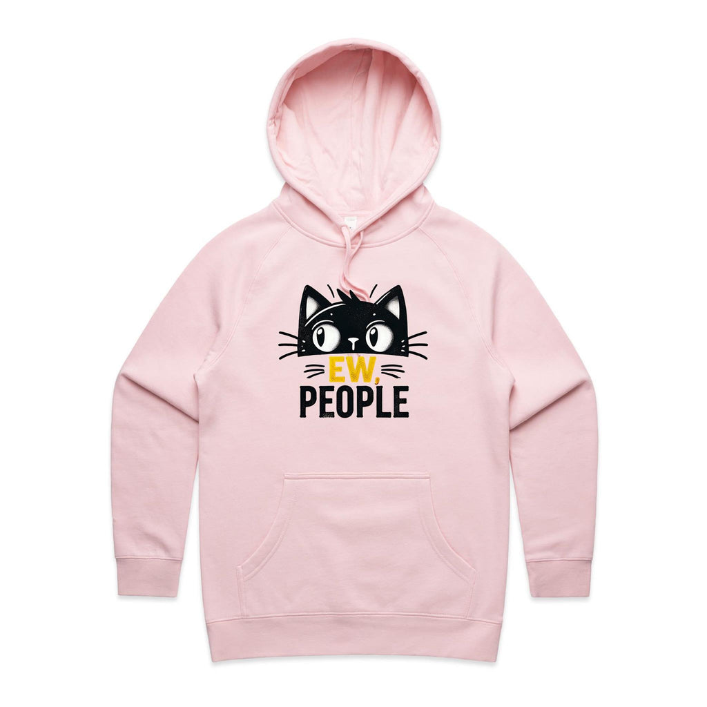 Ew People, Cat - Womens Hoodie Pink Womens Hoodie animal Printed In Australia